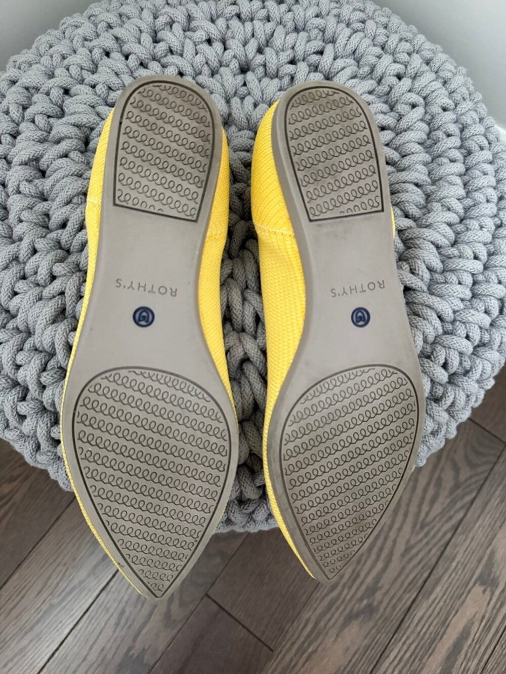 Rothy’s The Point II Size 9 flats light yellow excellent condition - Picture 2 of 8